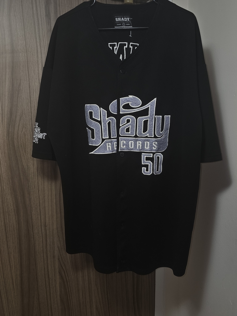 Collectors Edition Shady Records '50' Black Baseball Jersey Shirt